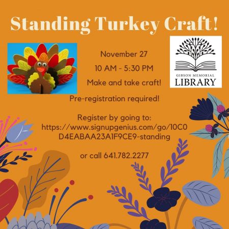 Standing Turkey Craft! Standing Turkey Craft!